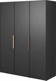 Šatníková skriňa Forry VIII (čierna)