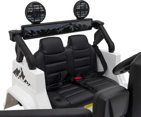 Ramiz Toyota FJ Cruiser pre deti biela + diaľkové ovládanie + pohon 4x4 + LED audio + EVA + pomalý štart