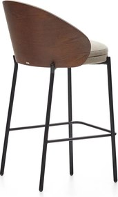 Hnedo-béžová barová stolička (výška sedadla 65 cm) Eamy – Kave Home
