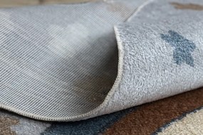 Koberec BONO 8437 obláčiky / obloha, svetlosivý / krémový, kruh
