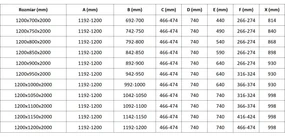 Mexen Lunar, L Duo výklopný sprchový kút 120 x 110 cm, 8mm číre sklo, oceľový profil, 834L-120L-110P-97-00