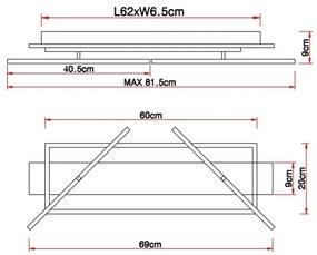 Globo 67296D1 - LED Stropné svietidlo BEATRIX LED/32W/230V