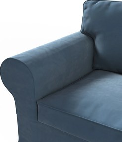 Poťah na kreslo Ektorp farba produktu modrá látka lesklá, zamatová