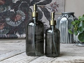 Sklenená granitová fľaša s pumpičkou - Ø 8*22cm/480ml