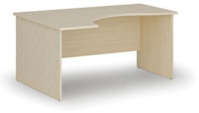 Ergonomický kancelársky pracovný stôl PRIMO WOOD, 1600 x 1200 mm, ľavý, čerešňa