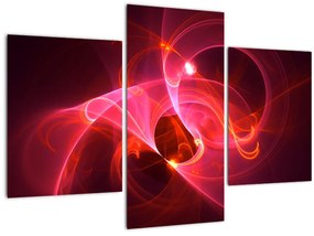 Moderný obraz ružovej abstrakcie (90x60 cm)