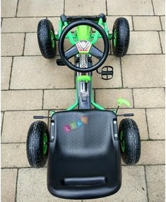 LEAN CARS Zelená motokára A-15 Nafukovacie kolesá