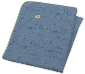 Sterntaler deka, mušelín, modrá 125 x 125 cm oslík Emmilius 9092110
