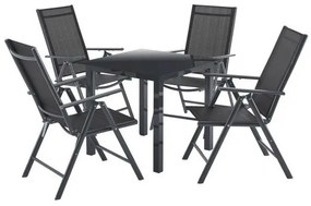 ZÁHRADNÉ KOMBO bioklimatická pergola s lamelami BestBerg BBP-9G + záhradný jedálenský set 4+1 BestBerg BBGF-62BK
