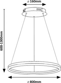 Rabalux 72302 - LED Luster na lanku ISAURE LED/45W/230V