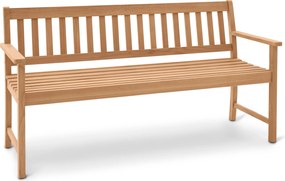 Klasická záhradná lavička z tíkového dreva, cca 160 cm