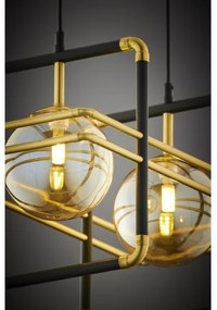 Jupiter 2026 - Luster na lanku FIORI 2xG9/10W/230V čierna/zlatá/béžová