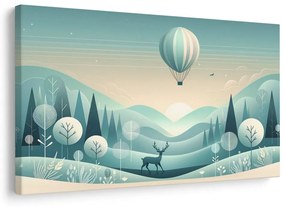 Obraz jeleň pod balónom