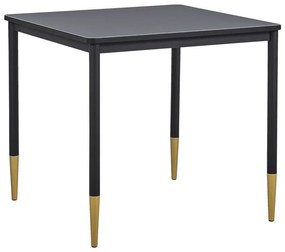 Jedálenský stôl 80 x 80 cm čierna/zlatá SHALFORD Beliani