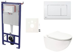 Cenovo zvýhodnený závesný WC set SAT do ľahkých stien / predstenová montáž + WC SAT Infinitio SIKOSSINF20K