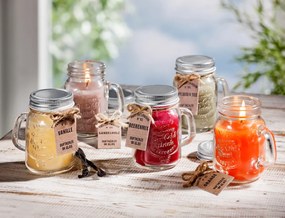 Vonné sviečky v skle, súprava 5 ks