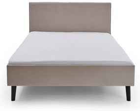 Biela/krémovobiela čalúnená dvojlôžková posteľ bez roštu 140x200 cm Leira – Meise Möbel