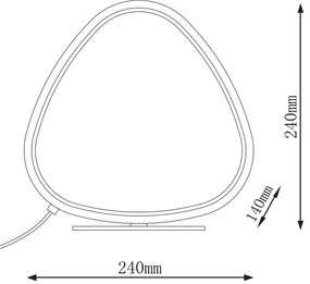 LED stolová lampa PETRA LED/12W/230V 4000K čierna
