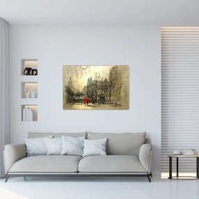 Obraz - Skica mestečka (90x60 cm)