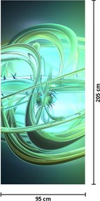 Fototapeta na dvere - Zelená abstrakcia (95x205cm)