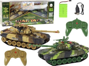 LEAN Toys Diaľkovo ovládaný vojnový tank RC infračervený bojový tank Set