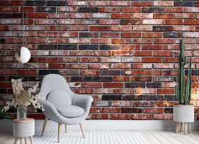 Gario Fototapeta Červená tehlová stena Materiál: Vliesová, Rozmery: 450 x 315 cm