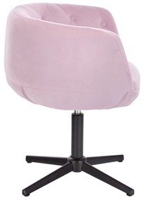 LuxuryForm DESIGN Kreslo MONTANA VELUR na čiernom kríži - levanduľa