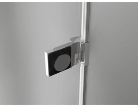 Mexen Lunar-B, výklopný sprchový kút ľavý 80 x 70 cm, 8mm číre sklo, chrómový profil, 832-080-070-01-00-L