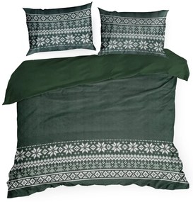 VIANOČNÉ OBLIEČKY Z MIKROVLÁKNA JEREMY 160X200 CM, 2 KS 70X80 CM VZOROVANÉ