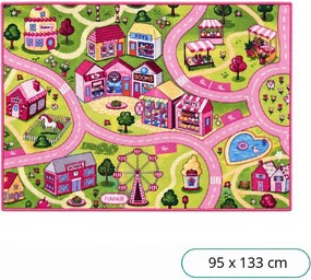 Associated Weavers, Detský kusový koberec cesty Sweet Town, 95x133, viacfarebná, detská izba
