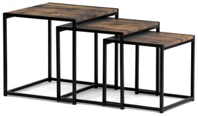 Set 3 konferenčných stolíkov Ascendio (old style wood). Vlastná spoľahlivá doprava až k Vám domov. 1121151