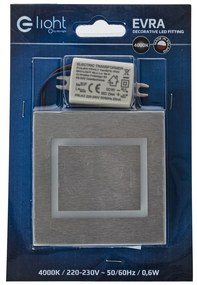 Schodiskové LED svietidlo Evra, 1x LED 0,6w, 4000k, s