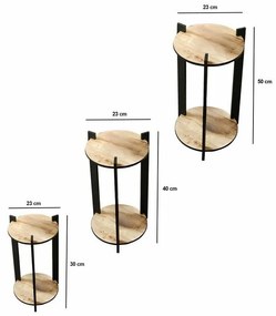 Stojan na kvety Flower Desk Round - Oak