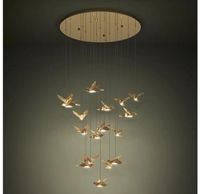 Eglo 390398 - LED Stmievateľný luster na lanku PARATEBUENO 17xLED/3W/230V zlatá