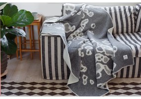Vlnená deka Saimaannorppa 130x180, sivo-biela