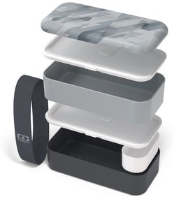monbento Desiatový box Monbento Original Graphic Grey 1 l