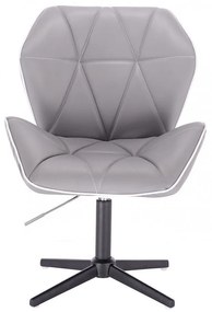 LuxuryForm DESIGN Stolička MILANO MAX na čiernom kríži - šedá