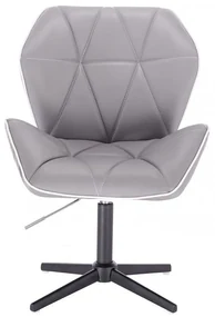 LuxuryForm DESIGN Stolička MILANO MAX na čiernom kríži - šedá