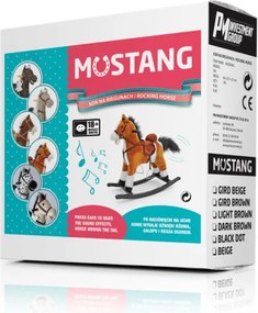 Hojdací koník Mustang tmavohnedý