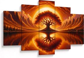 Obraz – Strom v krvavom slnku (150x105 cm)