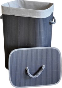 TRENDIE Bambusový kôš na prádlo 72l šedý + DARČEK