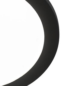 Stropné svietidlo čierne 30 cm vrátane LED 3-stupňový stmievač IP44 - Steve