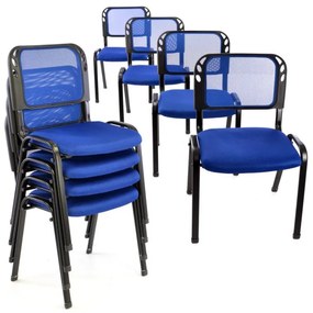 Garthen 70766 Sada stohovateľných stoličiek - 8 ks, modrá