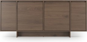 Štvor dverová komoda Zolia 180 cm na sokli - elegantný orech