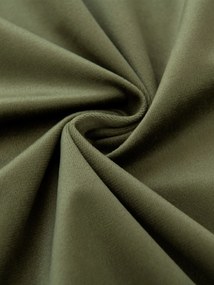 Zamatové zatemňovacie závesy Cesar olivové - 140 x 180 cm (2ks) - krúžky