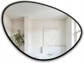 Nepravidelné zrkadlo Obsidián v čiernom ráme Mdf 197x150 dekoratívne
