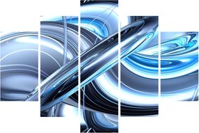 Obraz modrej abstrakcie (150x105 cm)