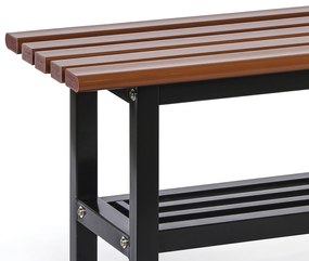 Šatníková lavička SITO, 1500 mm, hnedá