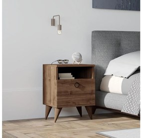 Nočný stolík BARLO 50x40 cm hnedá