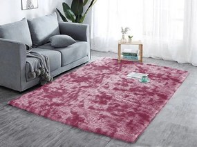 Protišmykový koberec SHAGGY ombré, červený